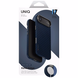 Uniq Keva EDGE Magclick įkrovimo dėklas telefonui iPhone Air – mėlynas
