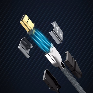 Kabelis (m) HDMI 2.1 8K 60 Hz 48 Gbps / 4K 120 Hz / 2K 144 Hz 2 m sidabrinis (WHDMI-20)