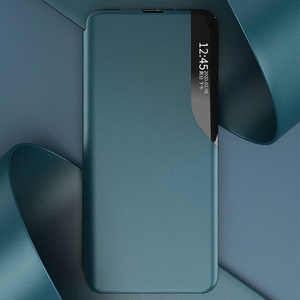 Dėklas telefonui Samsung Galaxy A72 4G juodas su stovu, Eco Leather View Case