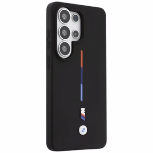 BMW M Silikoninis Tricolor Line MagSafe Dėklas skirtas Samsung Galaxy S26 Ultra - juodas
