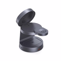 "Tech-Protect QI2.2-25W-A48 3in1" magnetinis belaidis įkroviklis - tamsiai mėlynas