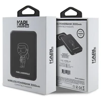 Karl Lagerfeld Ikonik MagSafe 5W 3000mAh Inductive Power Bank - Black