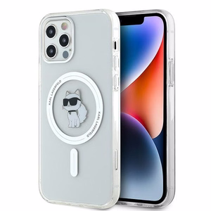 Karl Lagerfeld IML Choupette MagSafe dėklas iPhone 12 / 12 Pro - permatomas