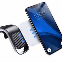 Ženklelis magnetiniam automobilio laikikliui su oda sidabrinis