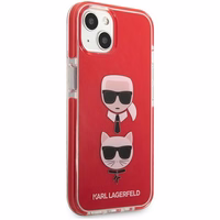 Karl Lagerfeld Karl & Choupette Head dėklas telefonui iPhone 13 mini - raudonas