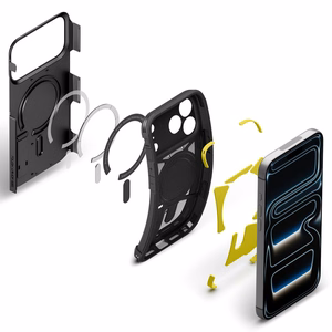 Spigen Tough Armor MagSafe dėklas, skirtas iPhone 18 Pro / 17 Pro – spalva: juoda