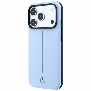 Mercedes Semi Wrap Iconic Line MagSafe odinis dėklas, skirtas iPhone 18 Pro Max / 17 Pro Max, mėlynas