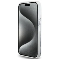 Hello Kitty skysto blizgučių pakabukai Kitty Head dėklas telefonui iPhone 14 Pro - sidabrinis