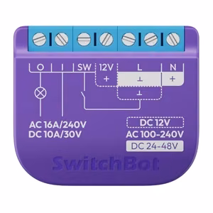 Išmanusis SwitchBot relėjinis jungiklis 1 su beįtampiu kontaktu