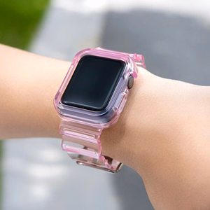 Силиконовый ремешок-браслет с чехлом Light Set для Apple Watch 38mm - красный