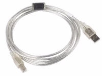 Lanberg CA-USBA-12CC-0018-TR USB kabelis USB 2.0 1,8 m USB B Permatomas