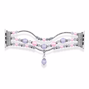 Apyrankė Apple Watch 42/44/45 dizainas 4 sidabrinė-violetinė