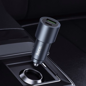 Automobilinis įkroviklis Hoco USB A + USB C PD QC3.0 48W Z60 juodas