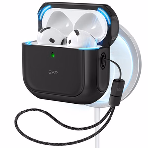 AirPods 4 Orbit hibridinis dėklas (juodas)