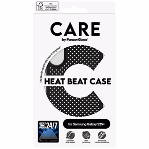 CARE by PanzerGlass Funkcinis Heat Beat dėklas telefonui Samsung Galaxy S25+ - Juodas