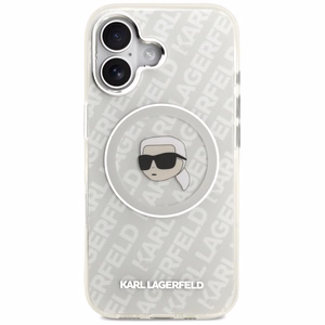Karl Lagerfeld IML Karl Head Logo MagSafe iPhone 17 Case - Gray