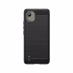 Carbon Case silikoninis dėklas telefonui Nokia C110 - juodas