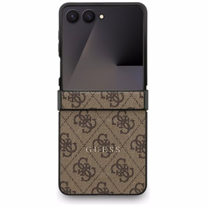 Guess 4G Classic Magnetinis dėklas telefonui Samsung Galaxy Z Flip 7 - ruda