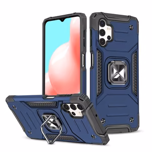 Wozinsky Ring Armor tvirtas hibridinis dėklas + magnetinis laikiklis skirtas Samsung Galaxy A73 – mėlynas
