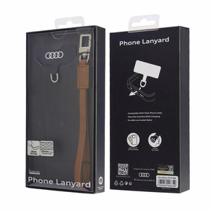 Audi universalus telefono dirželis 28cm 10mm odinis rudas AU-HSLSL-GT/D1-BN