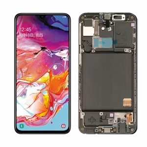 LCD дисплей совместимый с Samsung A405 2019 A40 чёрный с рамкой HQ