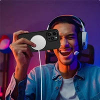 Tech-Protect Silikoninis Magnetinis dėklas telefonui iPhone 15 - matinė juoda