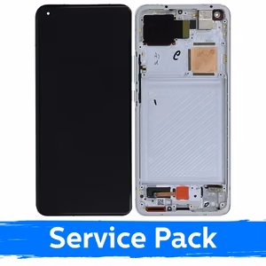 LCD ekranas suderinamas su Xiaomi Mi 11 Ultra su rėmeliu / Ceramic White / (Service Pack)