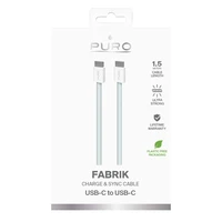 Puro Fabrik USB-C - USB-C kabelis 1.5m 60W 480mbps - mėlynas