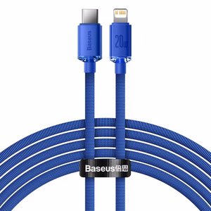 USB laidas Baseus Crystal Shine mBlue Type-C / Lightning 200cm (iki 20W)