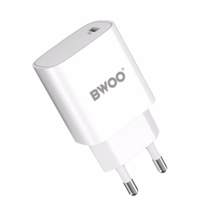 BWOO CDA159 PD sieninis įkroviklis 20W 1x USB-C prievadas + "Lightning" baltos spalvos