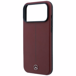 Mercedes Semi Wrap Iconic Line MagSafe odinis dėklas, skirtas iPhone 18 Pro Max / 17 Pro Max, bordo spalvos