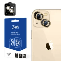 Kameros stiklas iPhone 14 Plus 9H 3mk Lens Protection Pro serijos lęšiui - auksinis