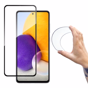 Wozinsky pilnas dangos Flexi Nano stiklo hibridinis apsauginis stiklas su rėmeliu Samsung Galaxy A72 4G juodas