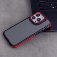 Crystal juodas dėklas for Xiaomi Redmi Note 14 5G (Global) raudonas