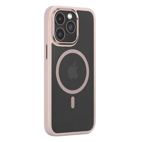 Dėklas telefonui Comma Joy Elegant Mag iPhone 15 rožinis