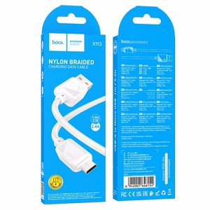 Kabelis USB A į Micro USB Hoco 2,4A 1 m X113 baltas