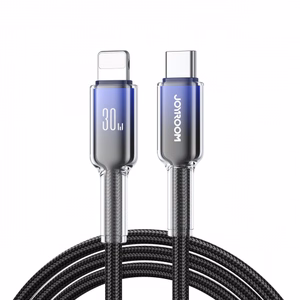 USB laidas Joyroom „S-A42“ juodas „Type-C / Lightning“ 120cm (iki 30W)