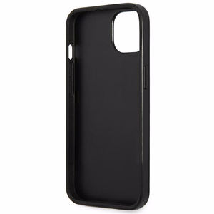 Guess GUHCP13SPSATLG iPhone 13 mini 5.4 dėklas telefonui, sidabrinis, kietas, Saffiano trikampio logotipu