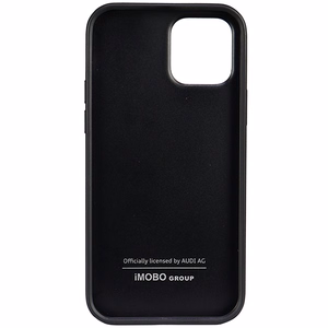 Audi sintetinės odos dėklas telefonui iPhone 12/12 Pro 6.1" juodas/juodas kietas dėklas AU-TPUPCIP12P-TT/D1-BK