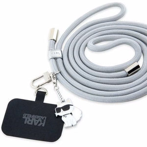 KARL LAGERFELD rankinės dirželis KLUCNMSCKIG (Crossbody Cord Choupette) pilkas