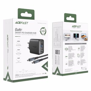 Įkroviklis Acefast A17 65W GaN USB-C/USB-A/HDMI juodas