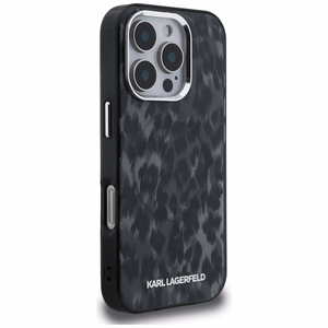 Karl Lagerfeld IML Leopard Pattern MagSafe deklas iPhone 16 Pro Max - juodas