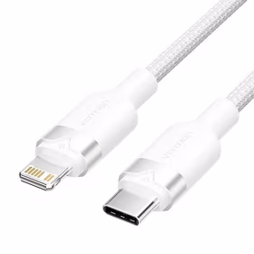 Laidas USB-C į Lightning 2m baltas Vention