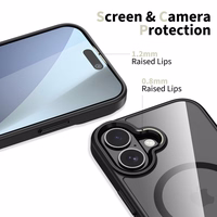 Tech-Protect MagMat Magnetinis dėklas telefonui iPhone 17 - Skaidrus juodas
