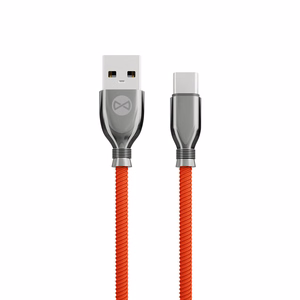 "Forever Tornado" kabelis USB - USB-C 1,0 m 3A raudonas