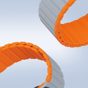 Magnetic Apple Watch SE, 9, 8, 7, 6, 5, 4, 3, 2, 1 (41, 40, 38 mm) Dux Ducis Strap (LD Version) - gray-orange
