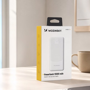 Wozinsky Wpower WPBBK-3 10000 mAh 10W išorinė baterija, 2x USB-A 2A, balta