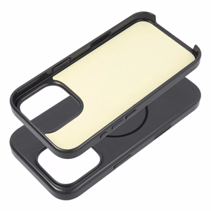 Blizgus magnetinis dėklas telefonui, suderinamas su MagSafe, skirtas IPHONE 17, juodas