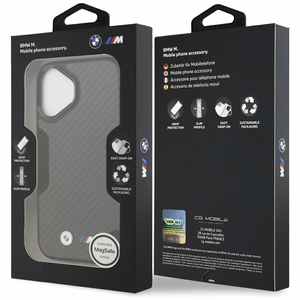 BMW M Kevlar Matt Magnetinis dėklas iPhone 17 - juodas