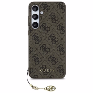 Guess GUHCS24FEGF4GBR S24 FE S721 rudas/rudas kietas dėklas 4G Pakabukų Kolekcija